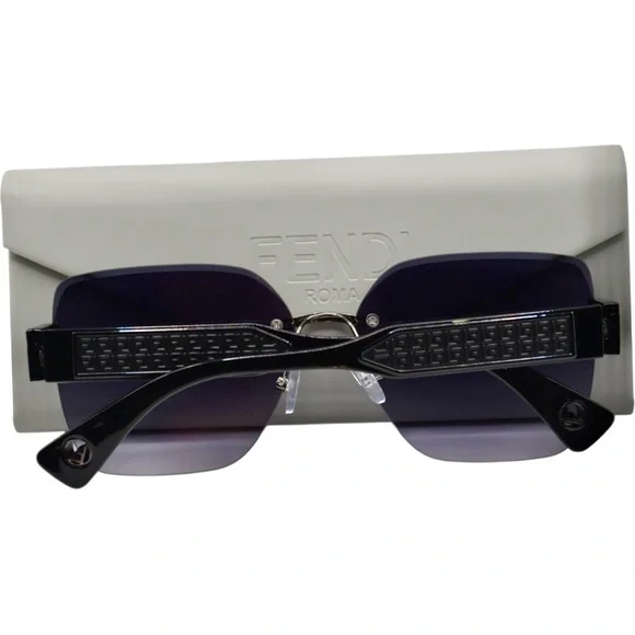 Fendi Rimless Women’s Sunglasses | Gunmetal Bridge / Black Temples | 61–16–138 Fendi Rimless Women main image 3